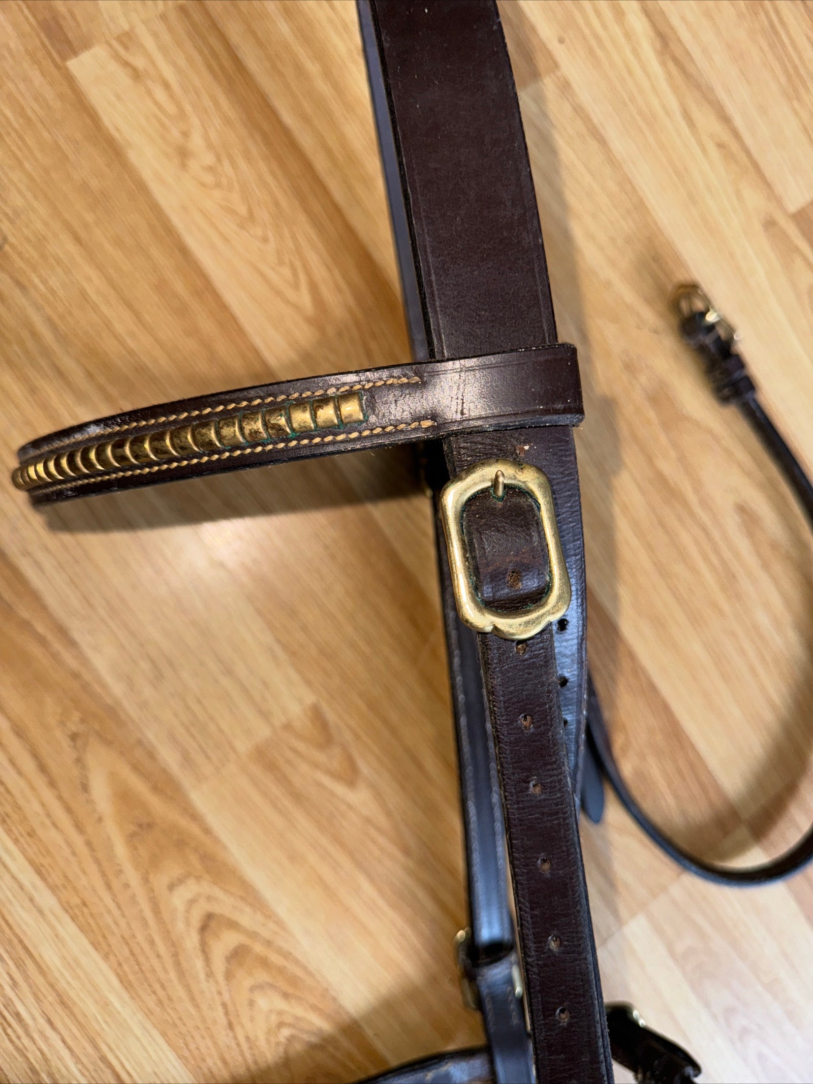 Inhand Full Size Brass Inlay Bridle - Free Post #300