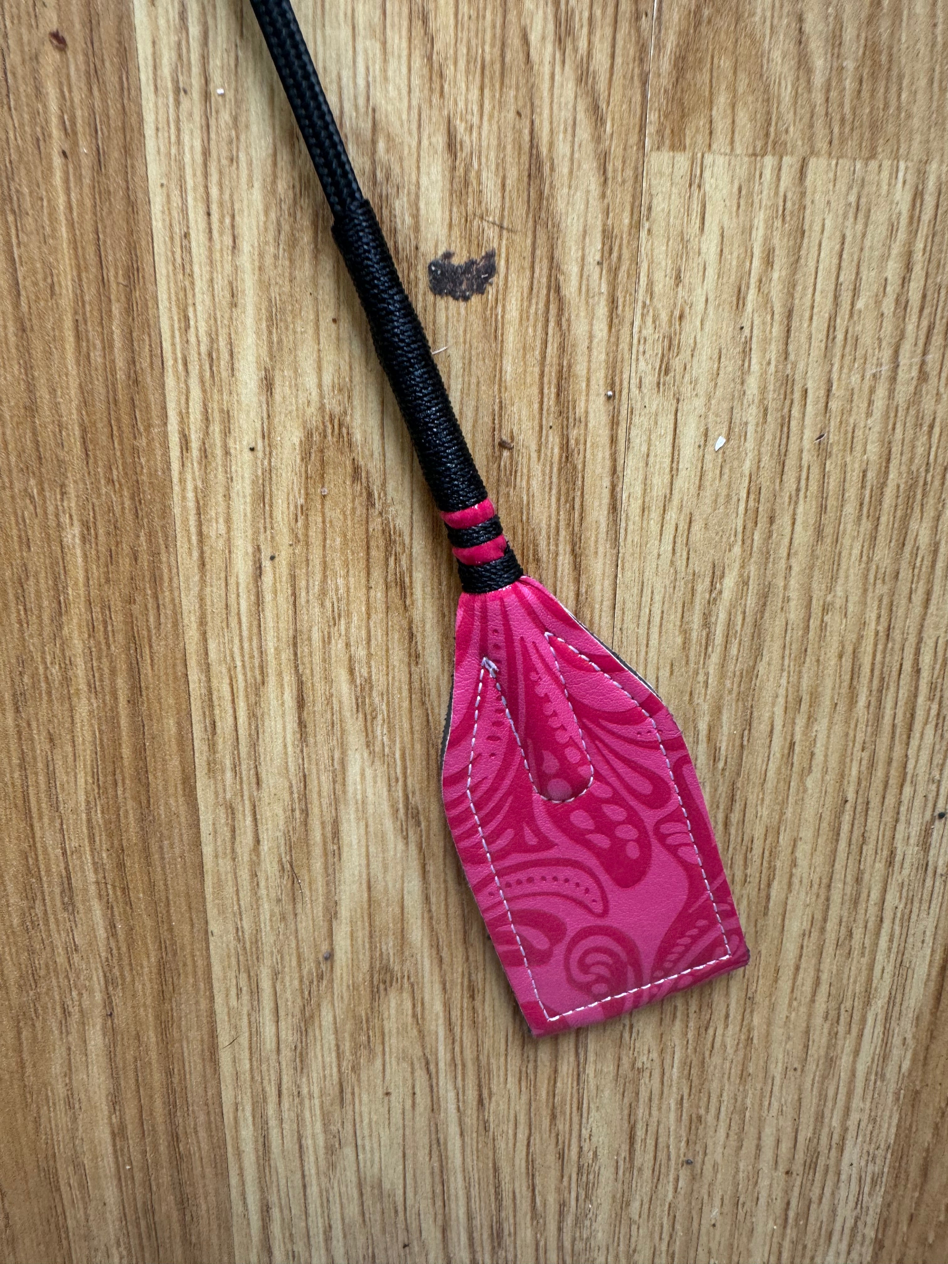 Dublin Pink Embossed Fancy Horse Riding Whip / Free Postage