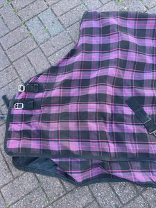 Requisite Purple Check Stable Sheet 6ft D