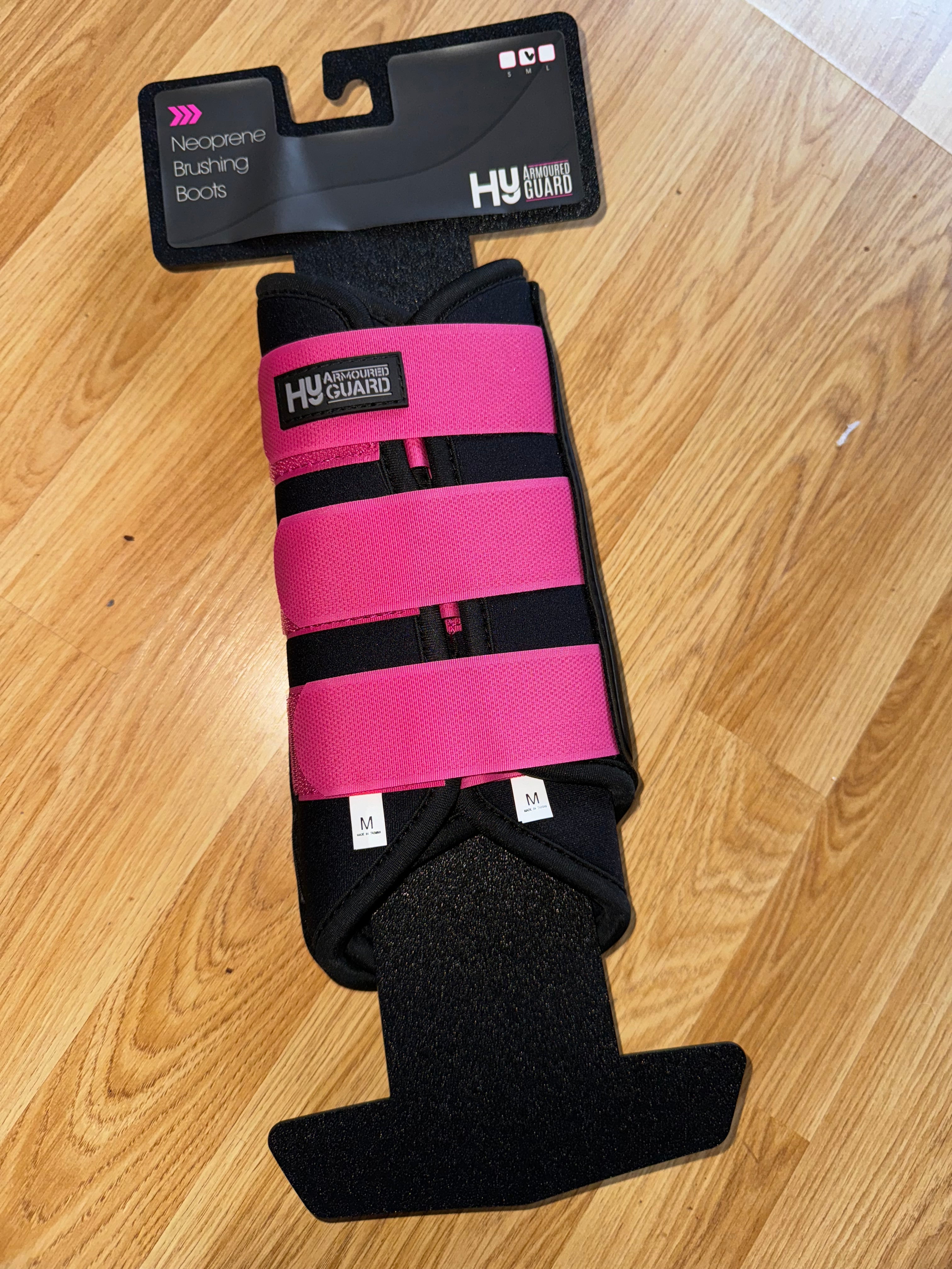 Hy Black & Pink FULL Brushing Boots  - Free Postage - SALE