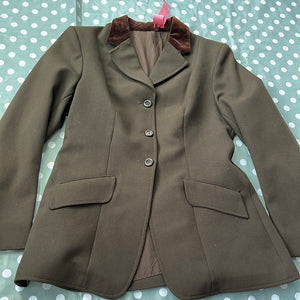 Ladies Brown Showing Jacket/ Competition Size 12 - 36”