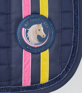 Premier Equine My Pony Jack Cotton GP/Jump Glitter Saddle Pad - NAVY