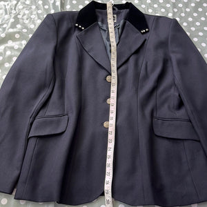 Dublin Ladies Show Jacket Navy / Black Velvet Collar Size 42”