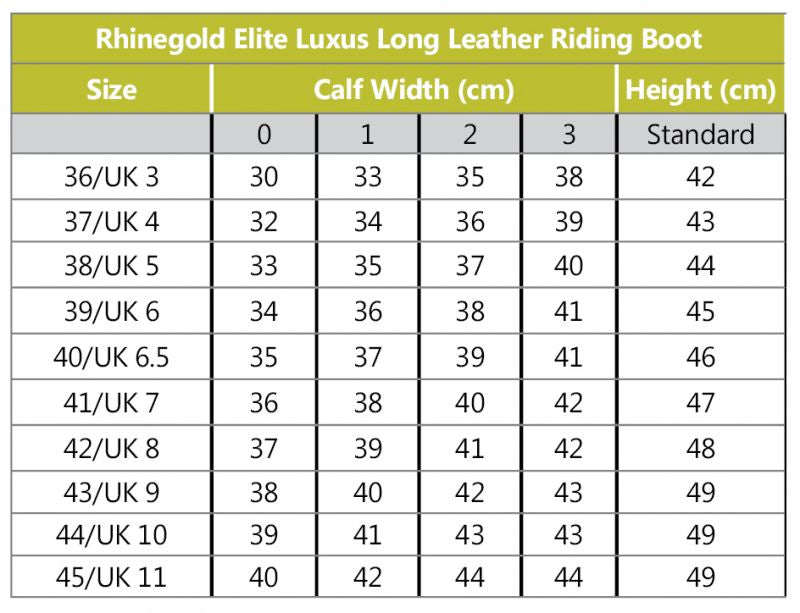 Rhinegold Elite Luxus Leather Riding Boots