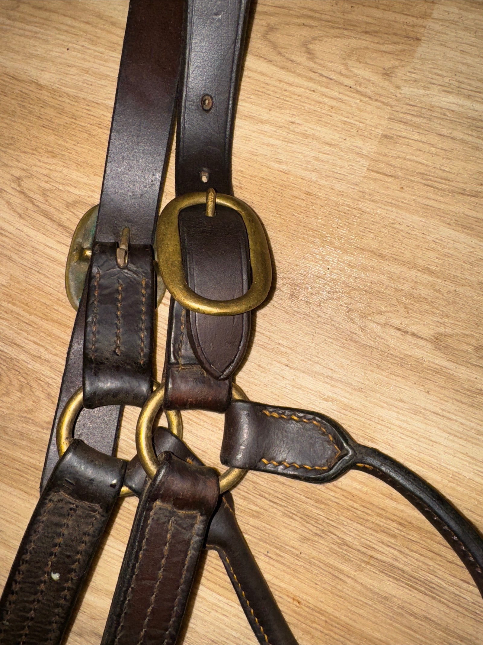 Traditional English Leather Cob Headcollar D - Free Postage