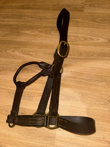 Traditional English Leather Cob Headcollar D - Free Postage