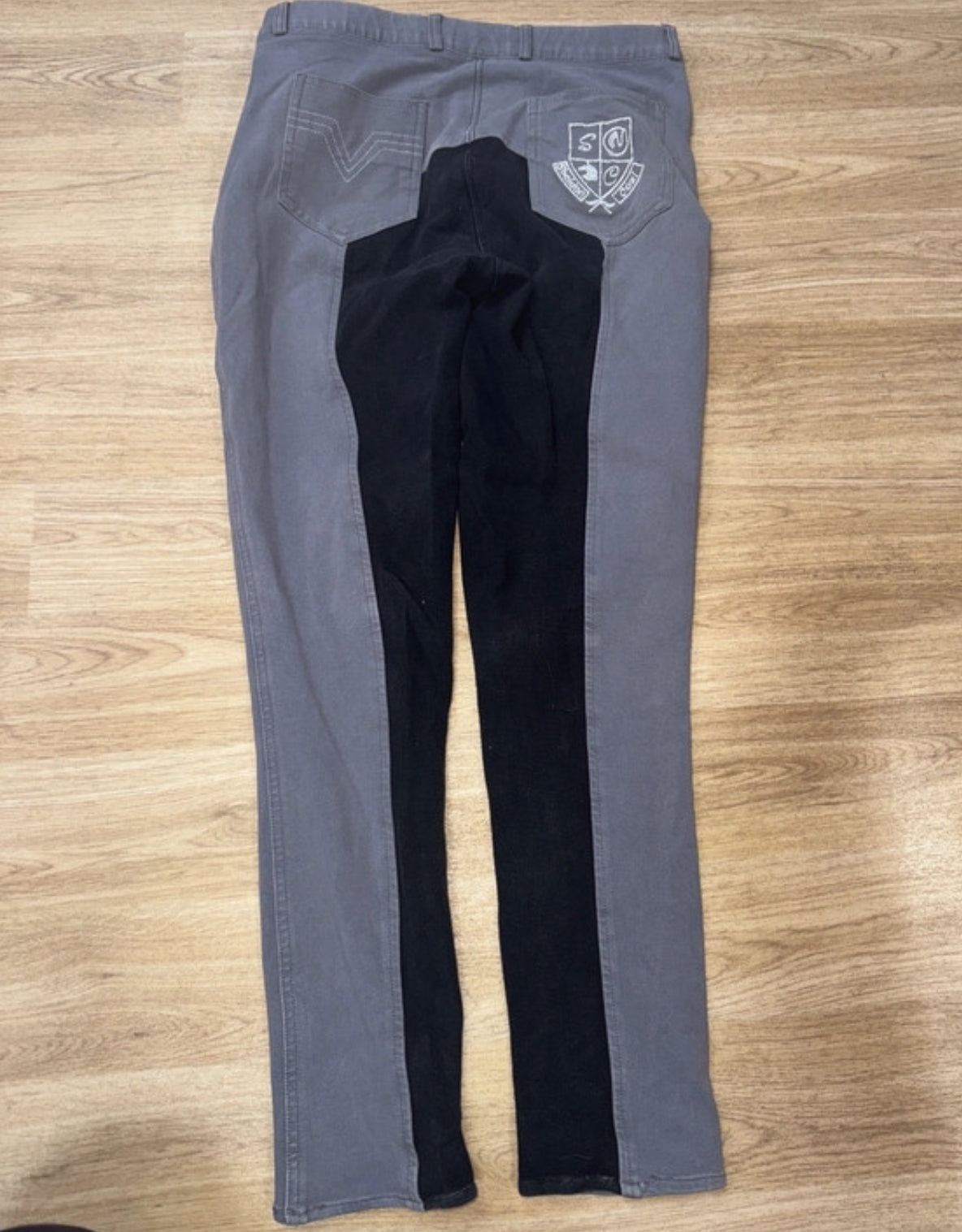 Sheldon grey black ladies 30” breeches