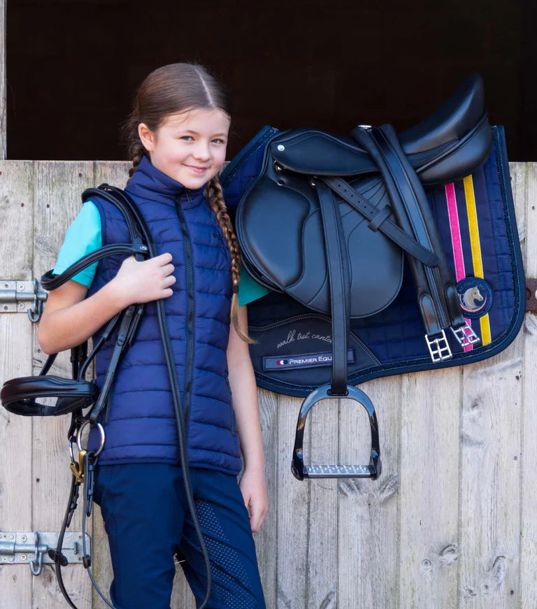 Premier Equine My Pony Jack Cotton GP/Jump Glitter Saddle Pad - NAVY