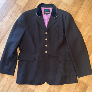 Just Togs Size 18 Black Show Jacket - Dry Cleaned! DS