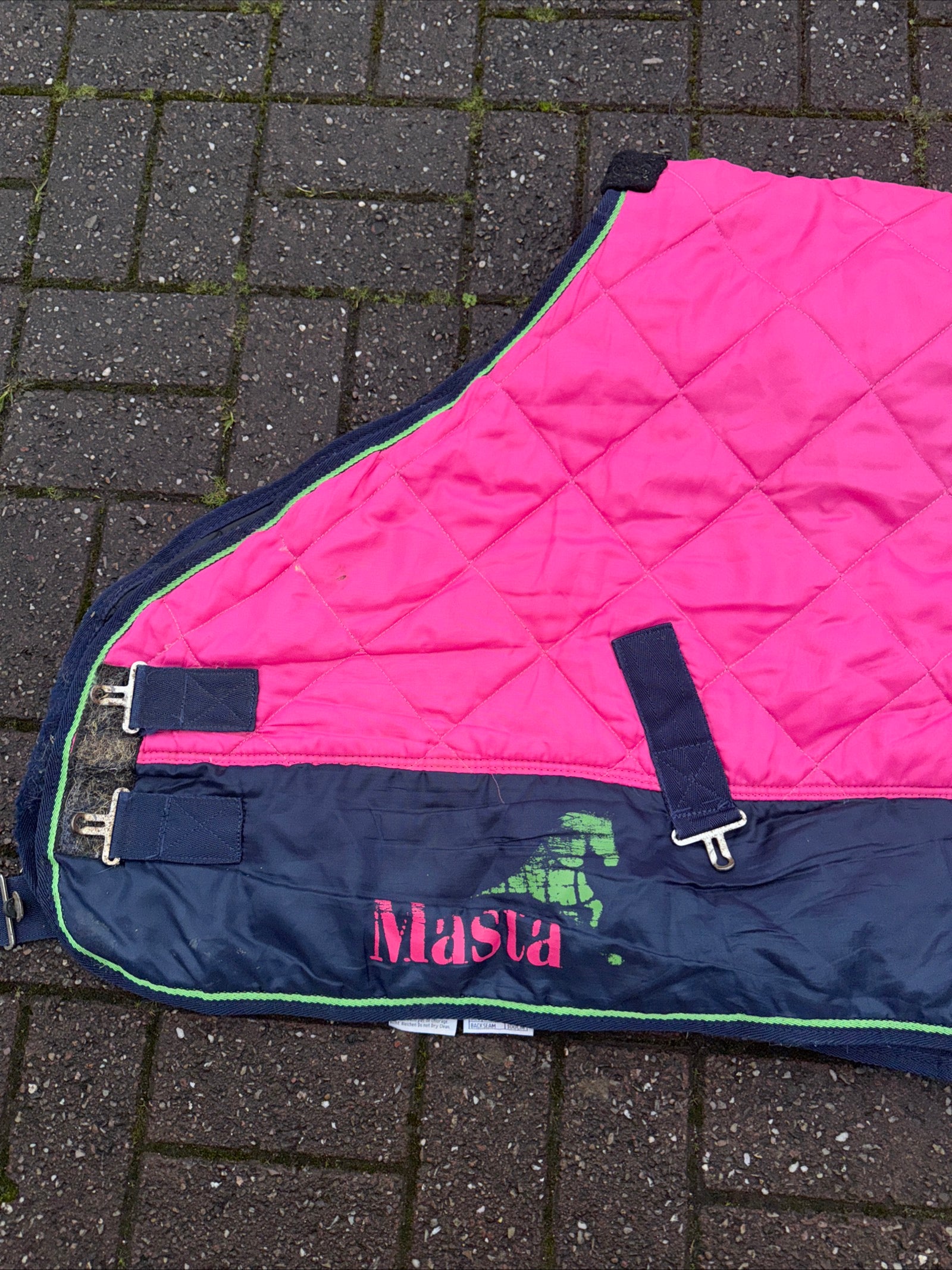 Masta Hot Pink & Navy 4’6 Stable Rug - Free Postage