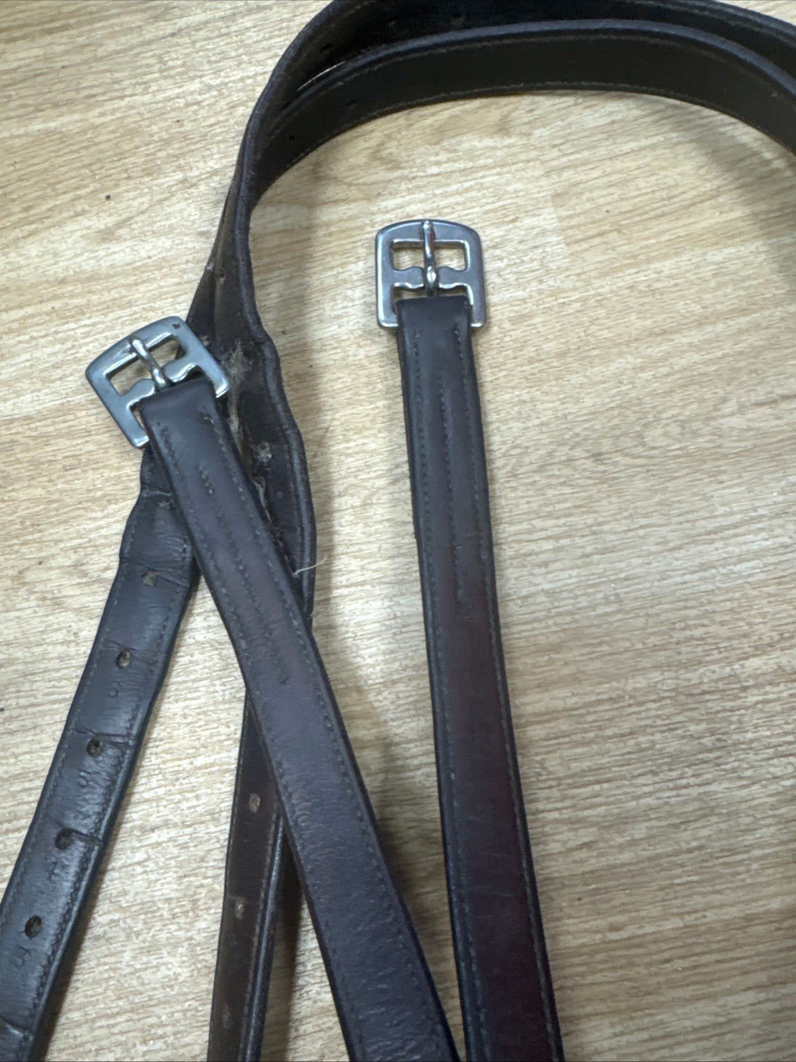 English Bridles 50” Dark Brown Calfskin Stirrup Leathers / Free Postage