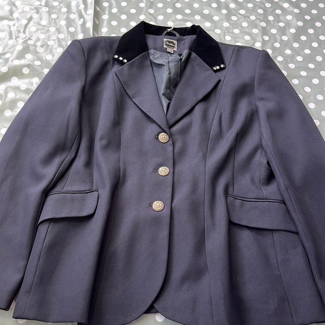 Dublin Ladies Show Jacket Navy / Black Velvet Collar Size 42”