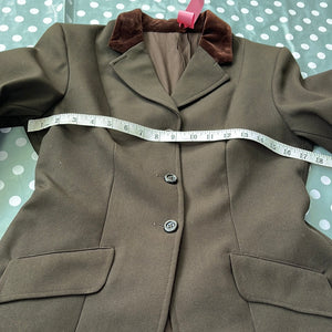 Ladies Brown Showing Jacket/ Competition Size 12 - 36”