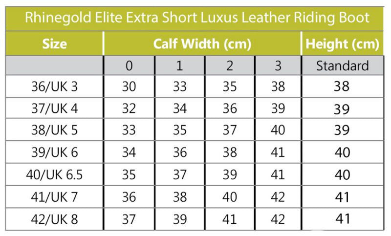 Rhinegold Elite Extra Short Luxus Leather Riding Boots