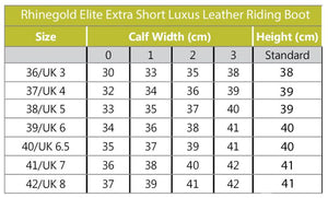 Rhinegold Elite Extra Short Luxus Leather Riding Boots