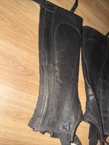 Ladies Size Small Leather Half Chaps - Free Postage