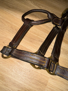 Traditional English Leather Cob Headcollar D - Free Postage