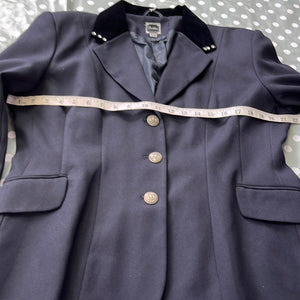 Dublin Ladies Show Jacket Navy / Black Velvet Collar Size 42”