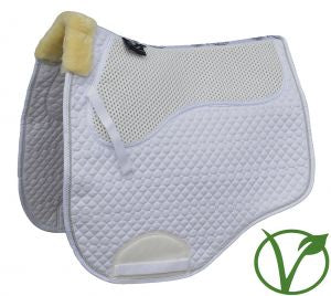 Rhinegold Non-Slip Gel Straighter Cut Saddle Cloth. Luxe Fur