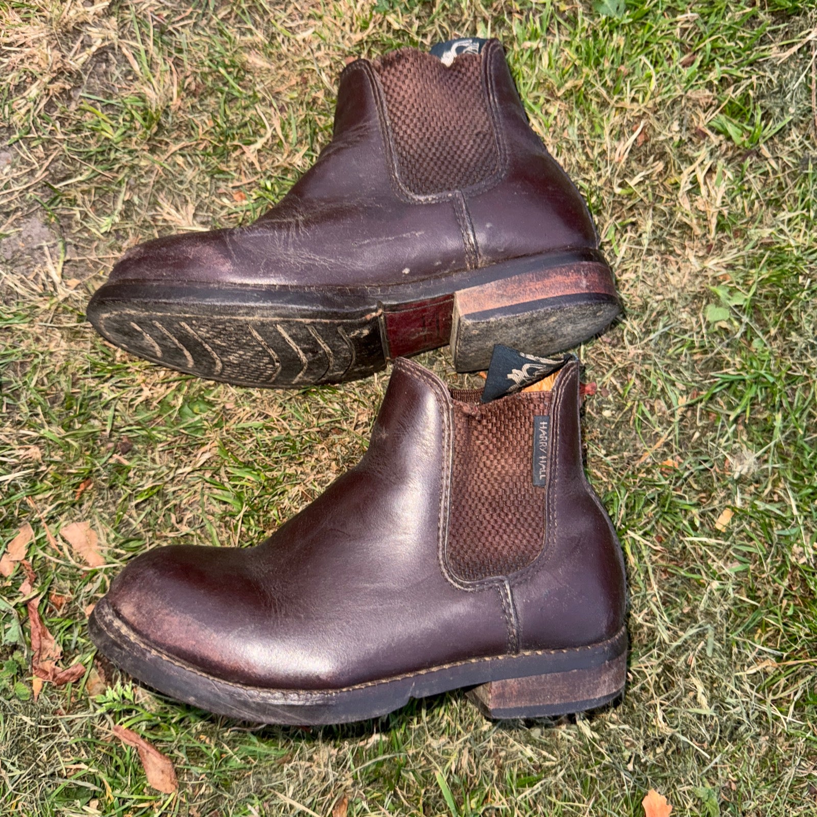 Harry Hall Brown Leather Childs Jodphur Boots - Size 9 / Free Post