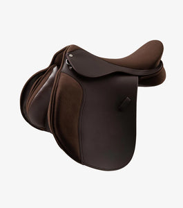 Premier Equine Synthetic Suede GP Saddle Brown