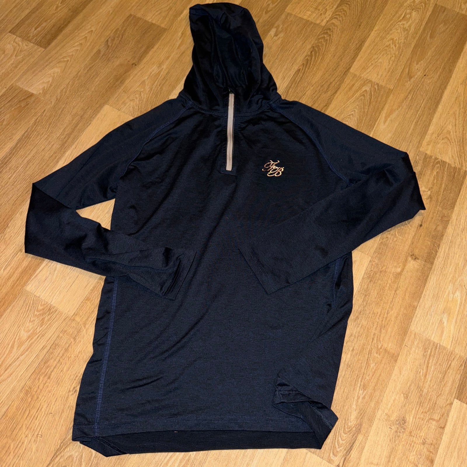 Felix Buhler Navy Size Medium Riding Top - Hoody - Thumb Holes