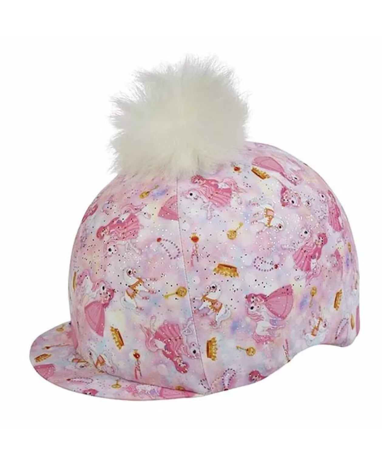 Elico Pink Girly Pony Princess Lycra Riding Hat Cover