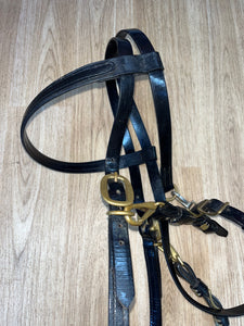 Synthetic Performance Bridle Black Full