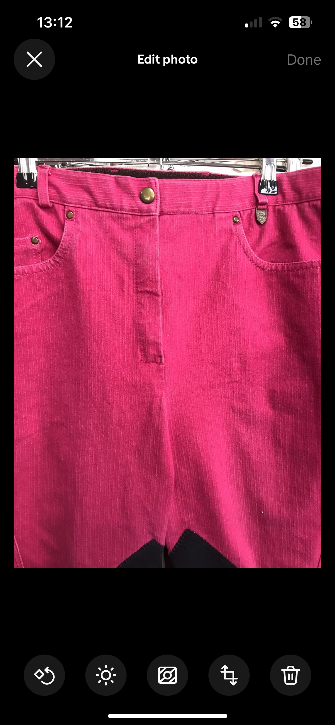 Ladies Sherwood Forest Pink Jodhpurs With Suede Knees,Size 18.