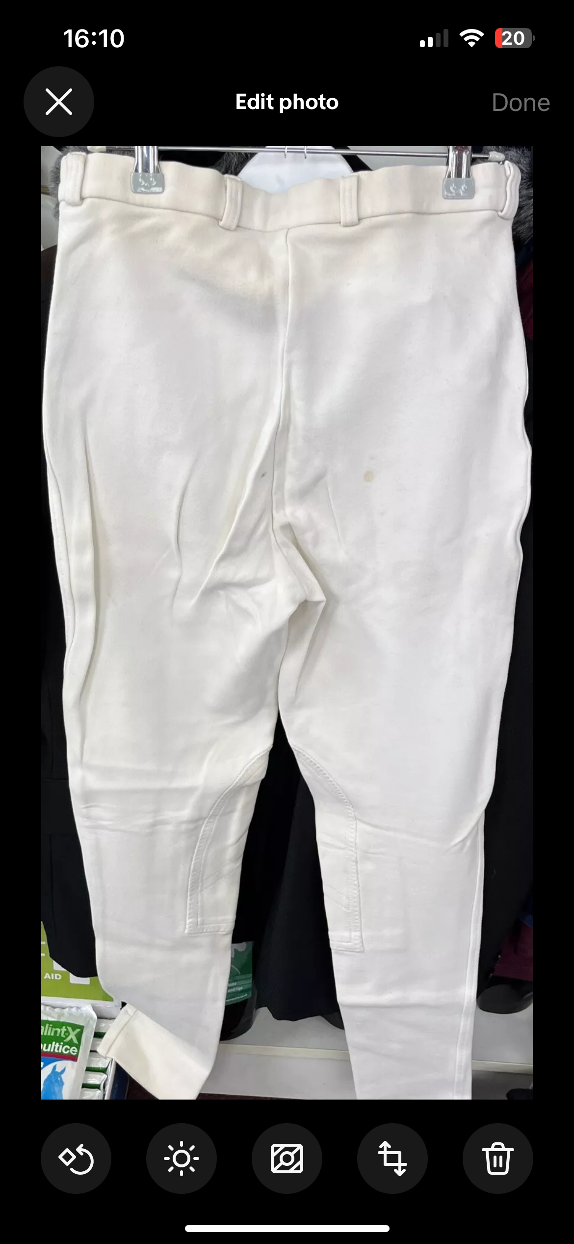 Royston White Jodphurs Size 28”