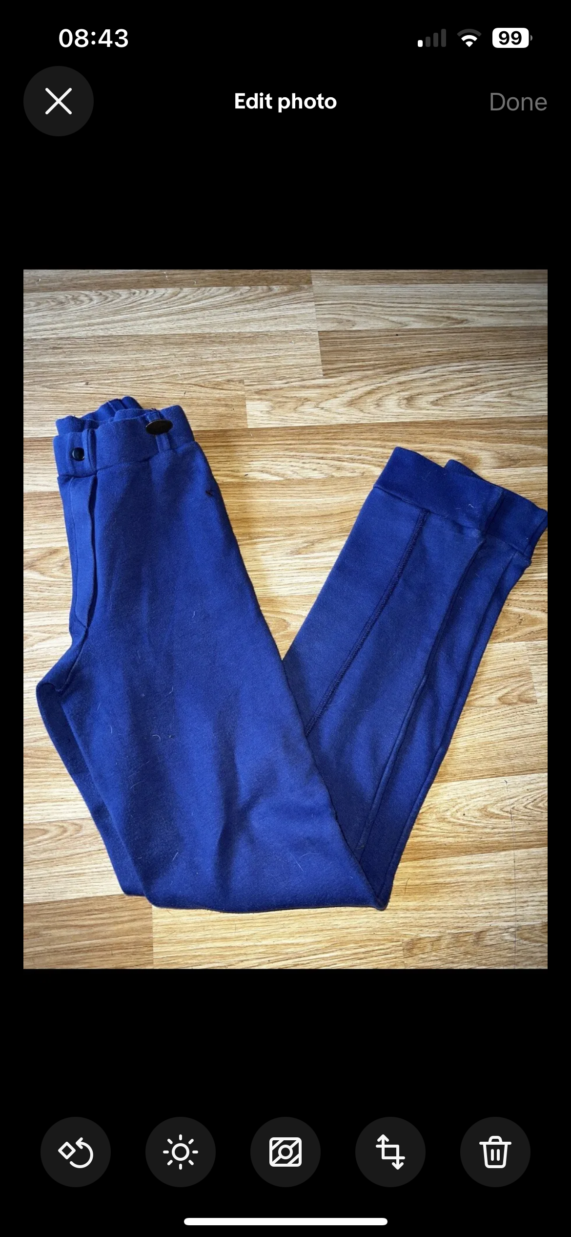 Ladies Equetech Pull On Jodhpurs Size6/8 Purple