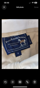 Ralph Lauren Ladies Beige Breeches Size 6 / USA 4