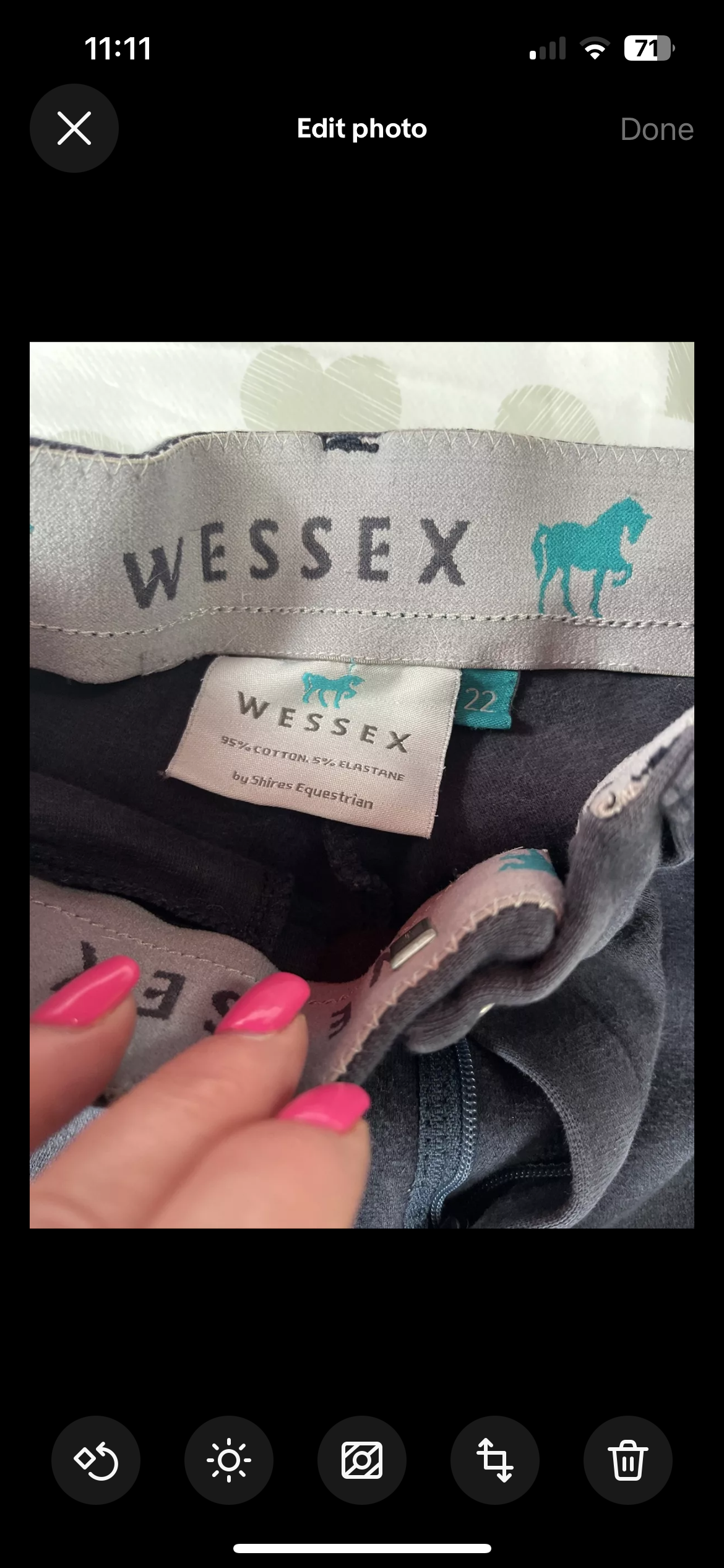 Shires Wessex Blue Jodphurs Children’s Size 22”