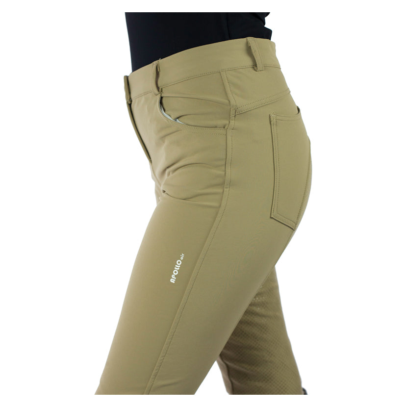 Apollo Air Storm Ladies Breeches - Beige Flint Black