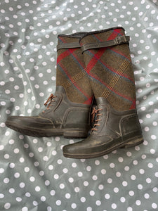 Hunter Green Wellies Ladies Size 8