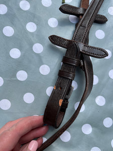 Requisite Bridle/ Webbing Reins Havana Cob