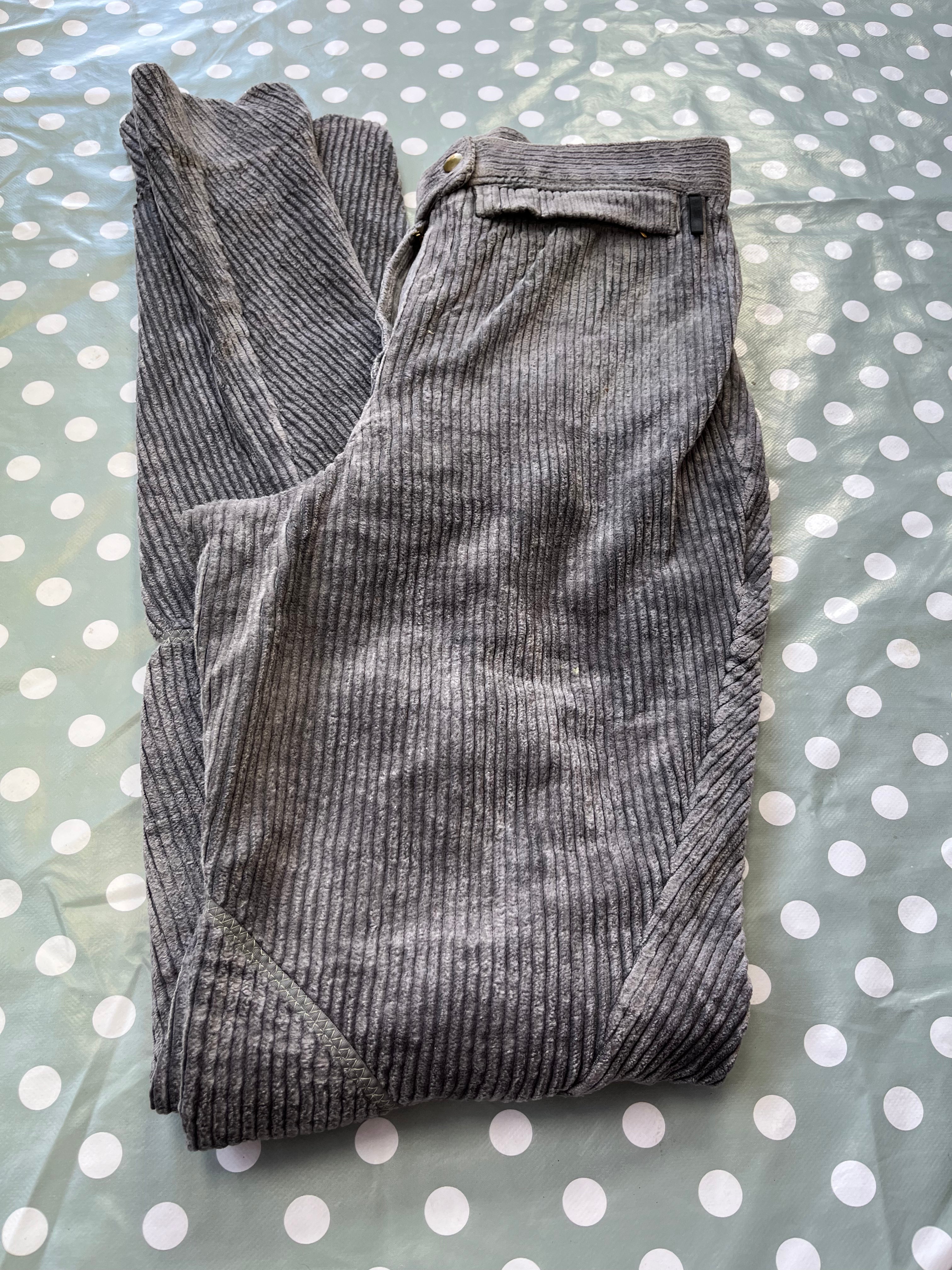 Lavenham Cord Jodphurs Waist 13” 26” L Colour Grey