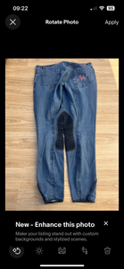 John Whitaker Ladies Denim Breeches size 30”