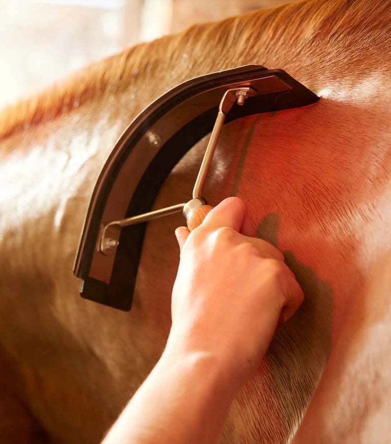 Premier Equine Metal Sweat Scraper with Wooden Handle