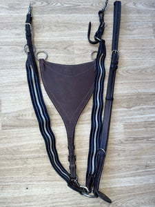 Antares 3 Point Breastplate Italian Leather Brown Full