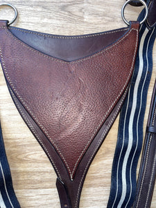 Antares 3 Point Breastplate Italian Leather Brown Full