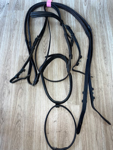 Brown Full Bridle Flash With Pimple Grip Reins #35