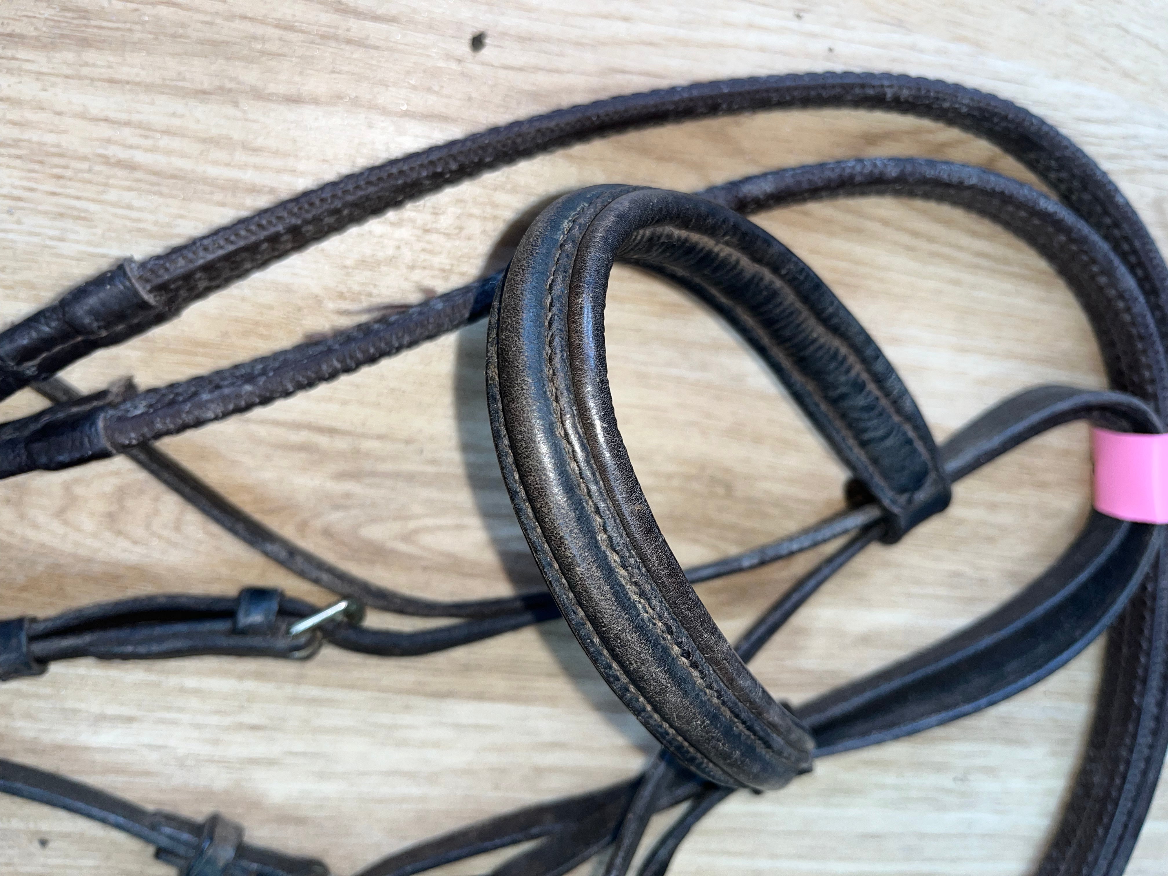 Brown Full Bridle Flash With Pimple Grip Reins #35