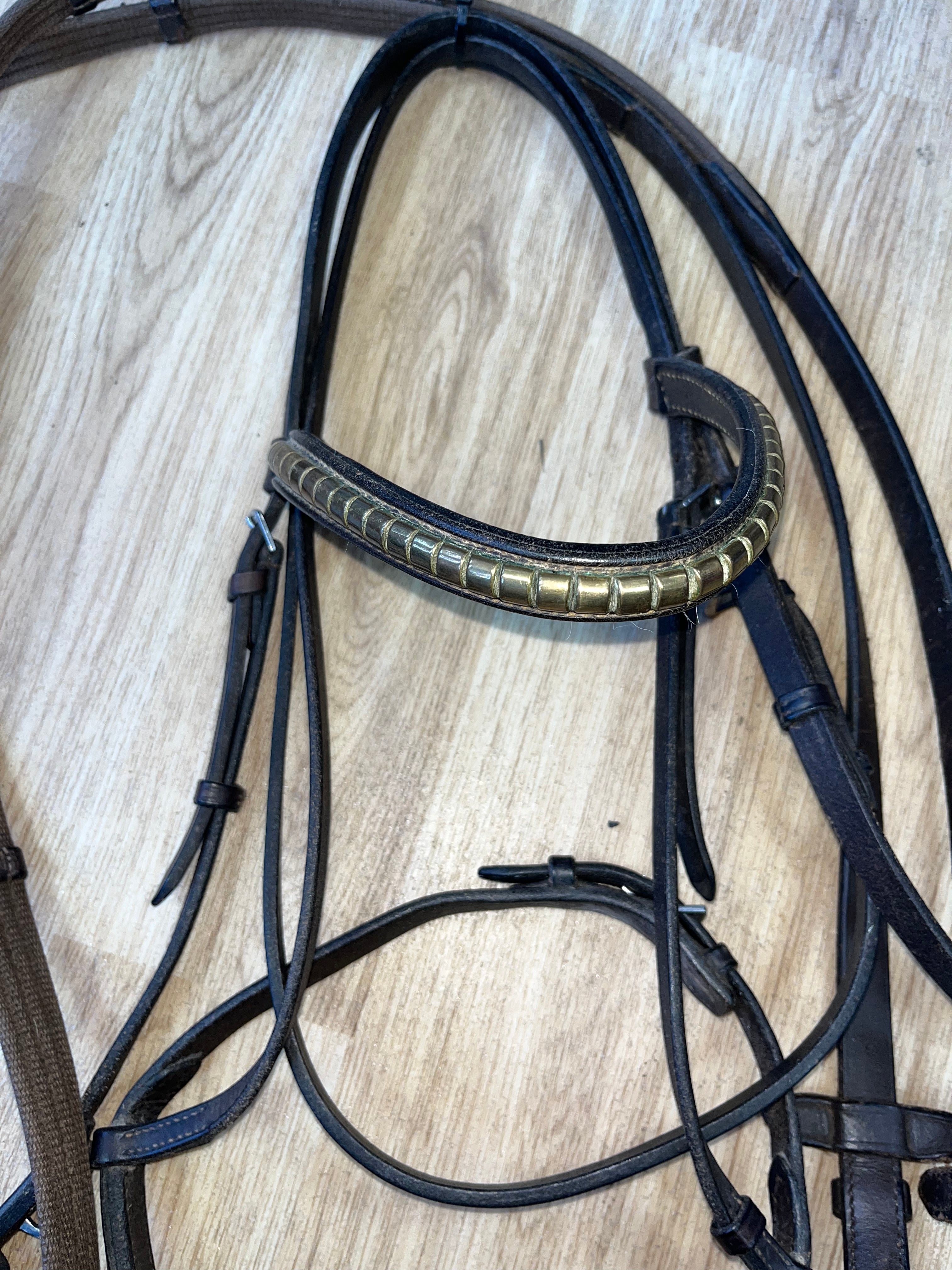 Brown Bridle Full / Webbing Reins #40