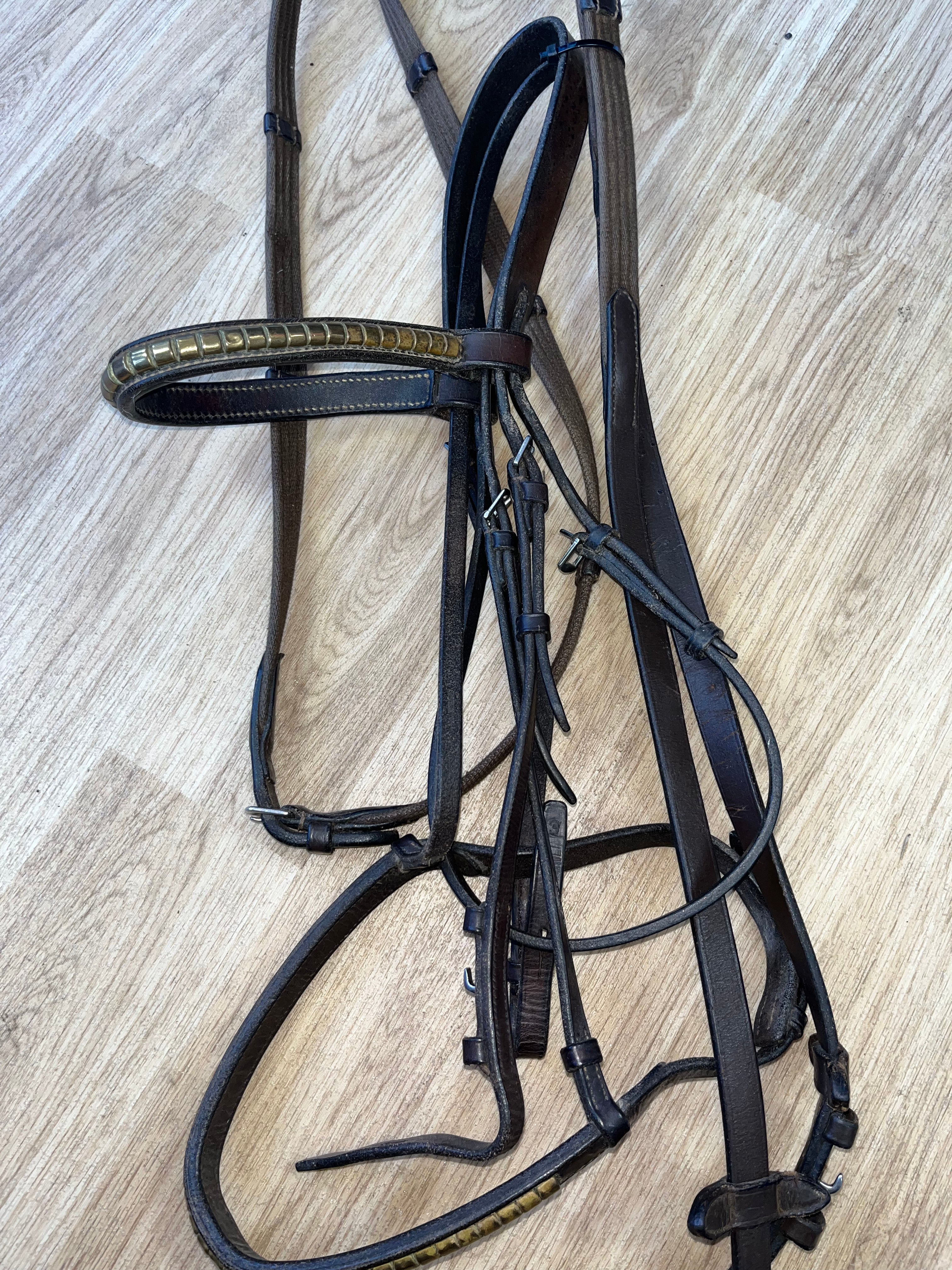 Brown Bridle Full / Webbing Reins #40