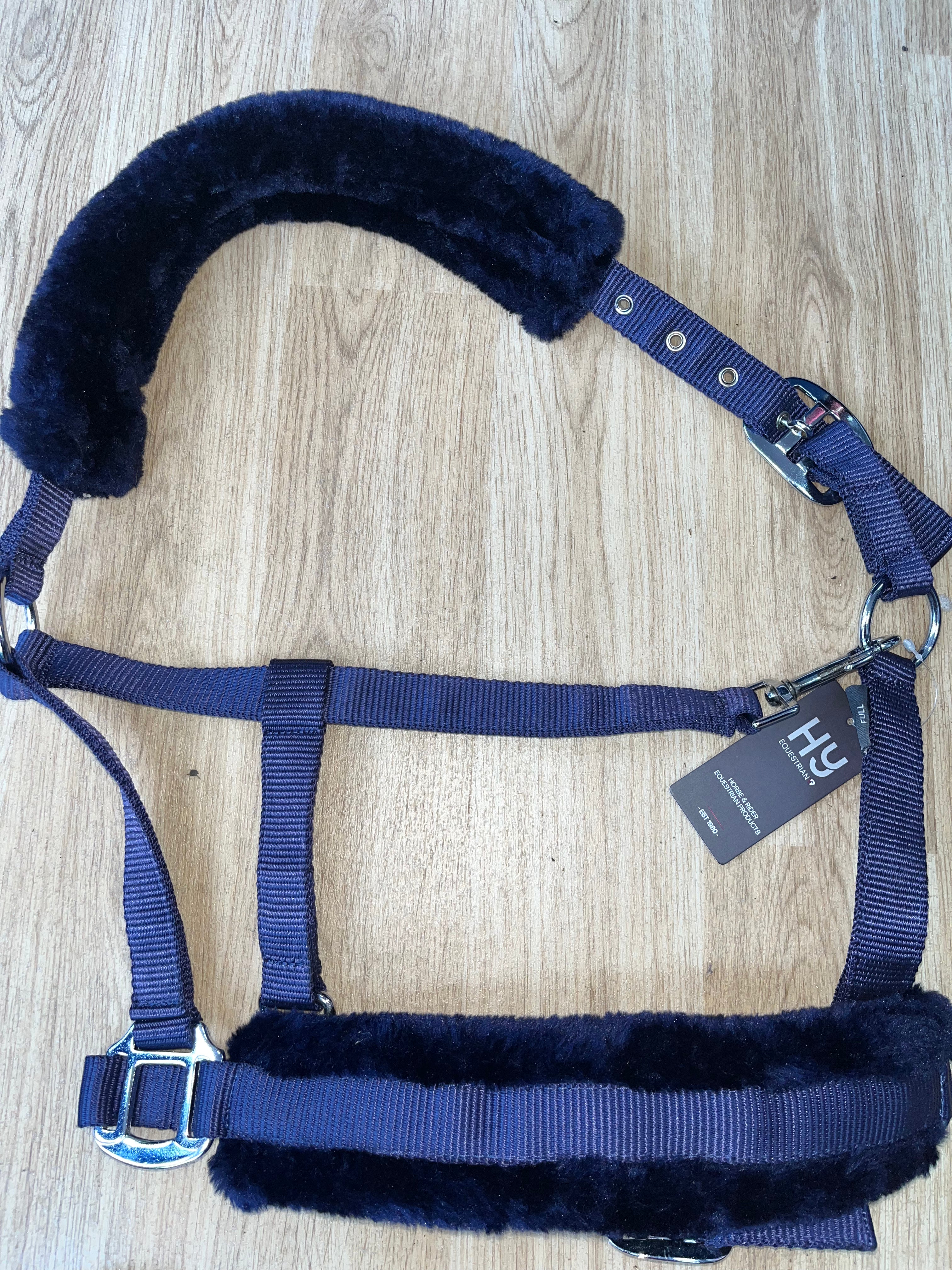 Hy Fur Padded Headcollar Full Navy