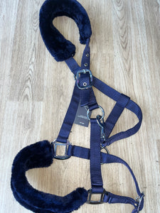 Hy Fur Padded Headcollar Full Navy