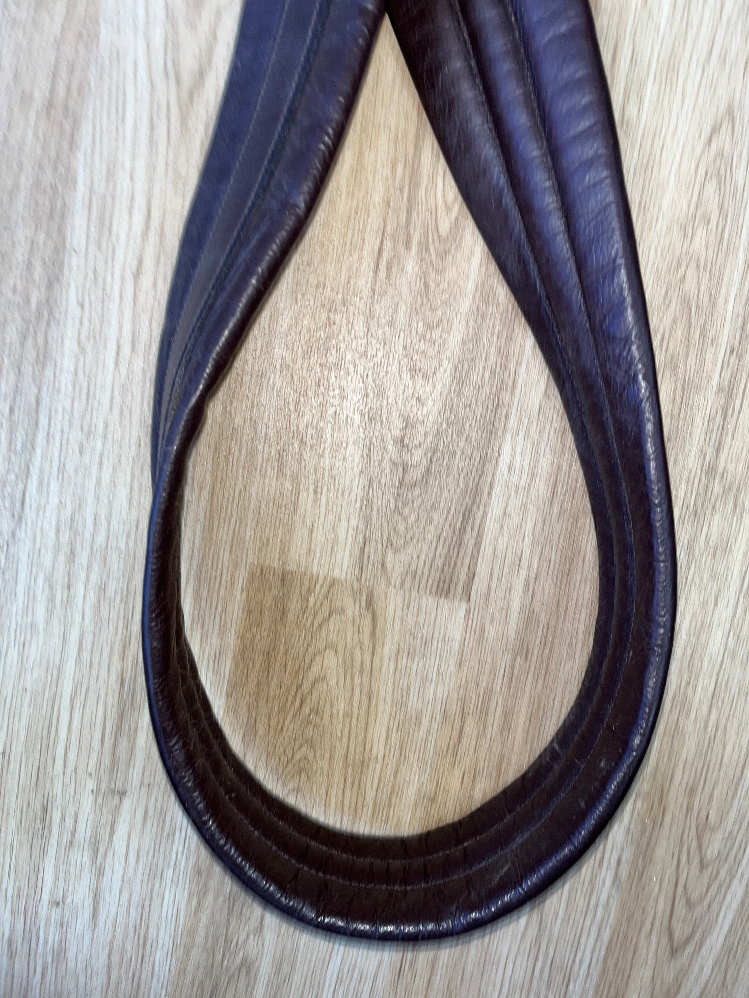 Brown Padded Leather Look Girth Elasicated One End 60’