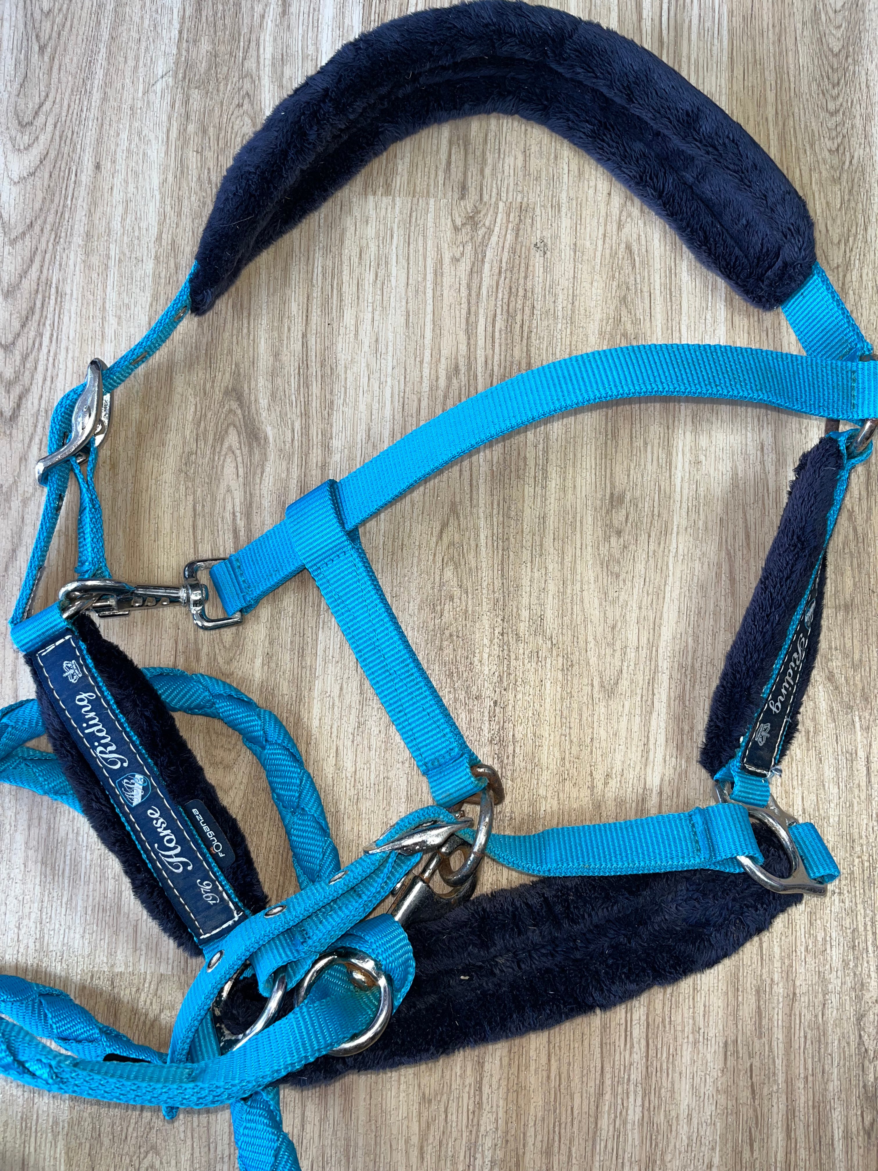 Fouganza Horse Riding Headcollar And Lead Rope Full