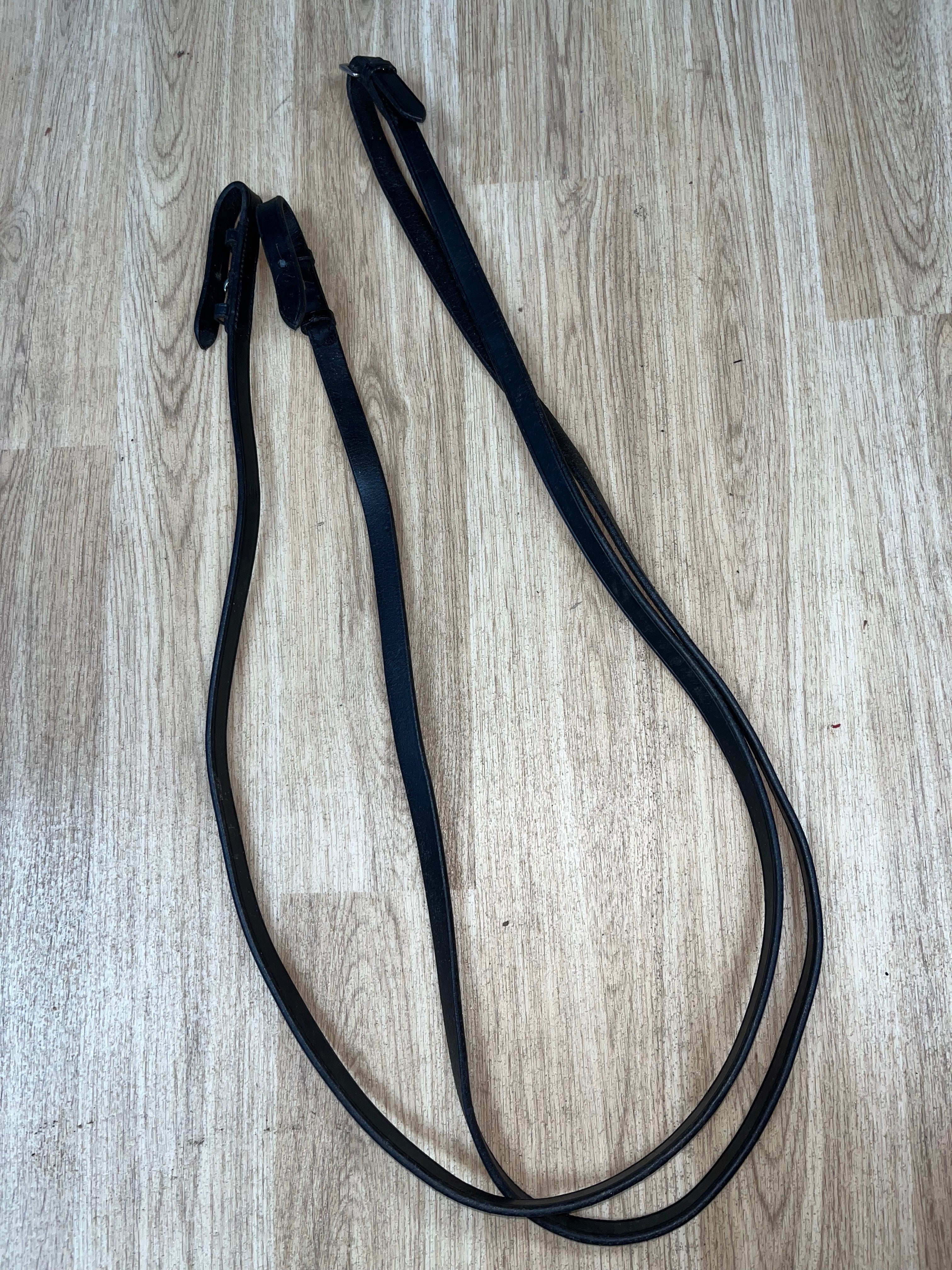 Cob Black Plain Reins #15